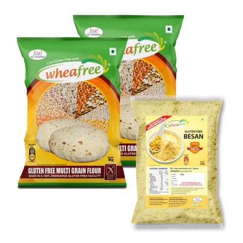 Gluten Free Multigrain Flour (1kg x 2) + Free Besan (250g)