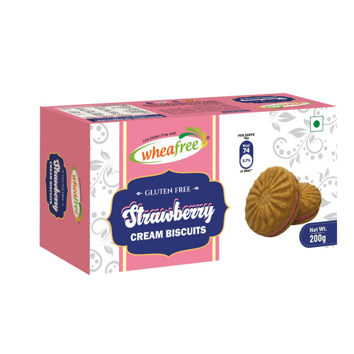 Gluten Free Strawberry Cream Biscuits- 200g