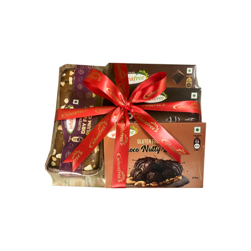 Wheafree Gluten-Free Delight Combo|Plum Cake, Choco Nutty Balls, Chocolate & Choco Cake Balls | pack of 4 | Gifting Choice
