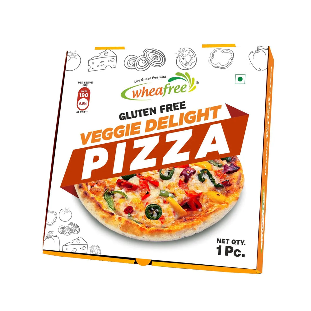 Gluten Free Ready to Eat Veggie Delight  Pizza (Eggless)- 1Pc