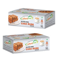Wheafree Gluten Free Cake Rusk (Eggless)(Pack of 2 x 300g Each) | Tasty, Crunchy and Crispy | Best Tea Time Snacks | No Maida | 100% Vegetarian and Wholesome Ingredients
