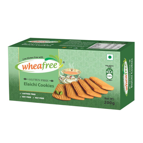 Wheafree Gluten Free Cookies Combo Elaichi + Coconut + Chocochips Cookies (Pack of 3 x 200g) | Tasty, Crunchy and Crispy | No Maida | 100% Vegetarian and Wholesome Ingredients