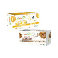 Wheafree Gluten-Free Sugar-Free Cookie Combo: Kaju & Almond Goodness – 200g Pack Each