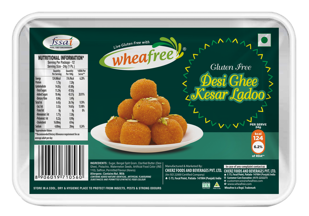 Gluten Free Desi Ghee Kesar Ladoo (300g)