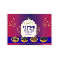 Festive Gift Pack Assorted Gluten Free Chocolate Delicacies - Choco Coconut Balls, Spongy Choco Cake Balls, Choco Nutty Balls, Chocolates