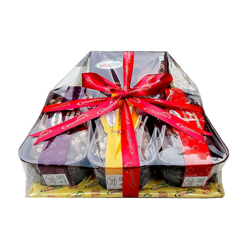 Festive Gluten-Free Gift Box - Plum Cake, Apple Cinnamon Cake, Banana Walnut Cake & Box of Gluten-Free Chocolate
