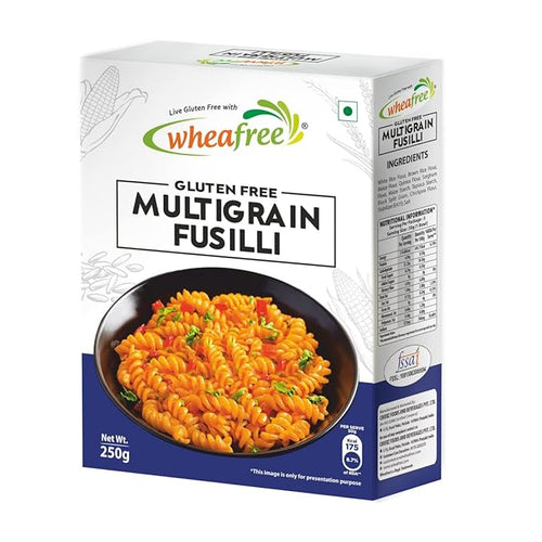Combo Pack-Wheafree Gluten Free Multigrain Fusilli (250g) and Macaroni (300g)  No Trans Fat | No Cholesterol | No Maida | No MSG | Quick and Easy to Cook | Easy to Digest